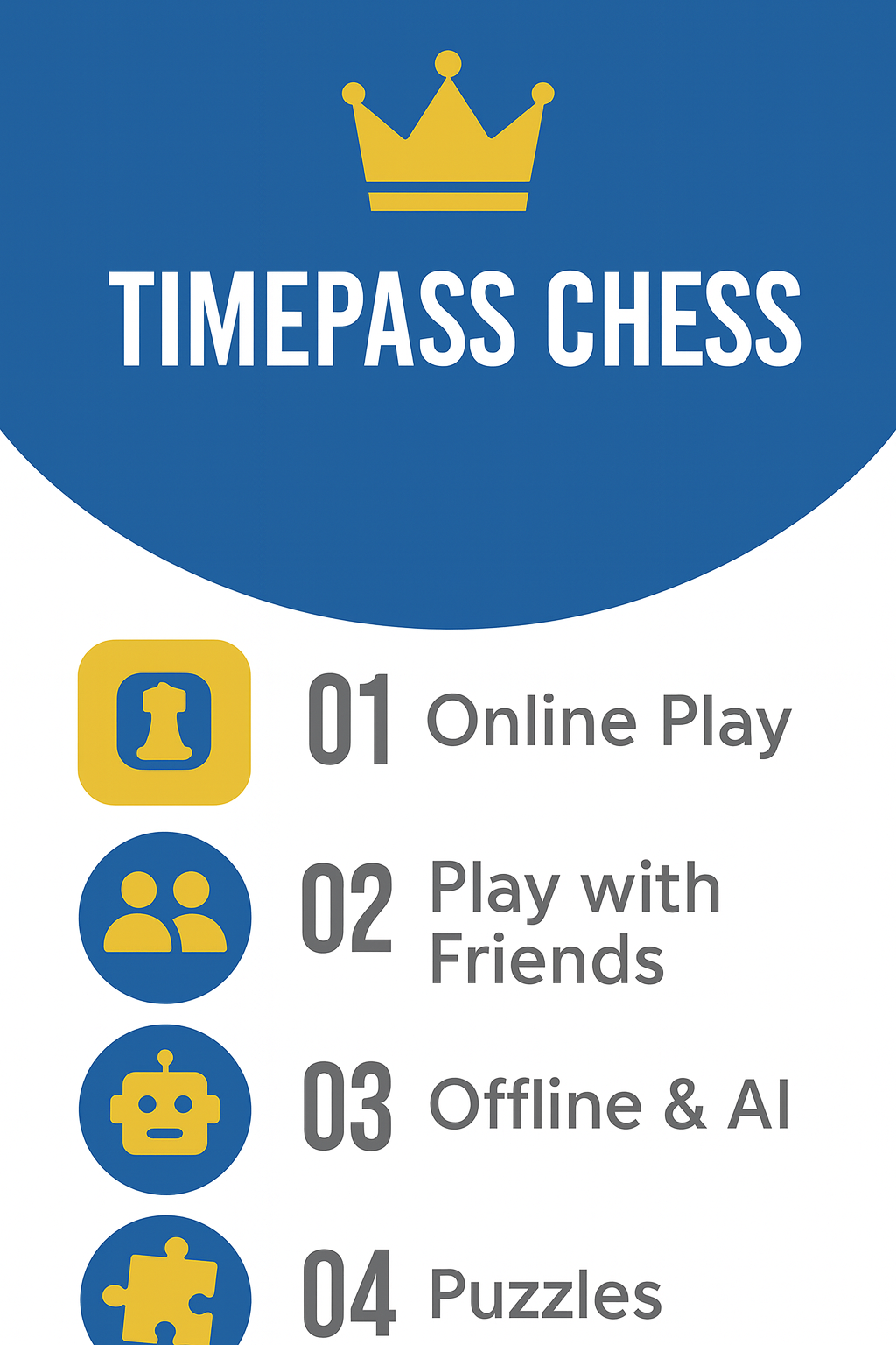 Timepass Chess app screen - 2D/3D board
