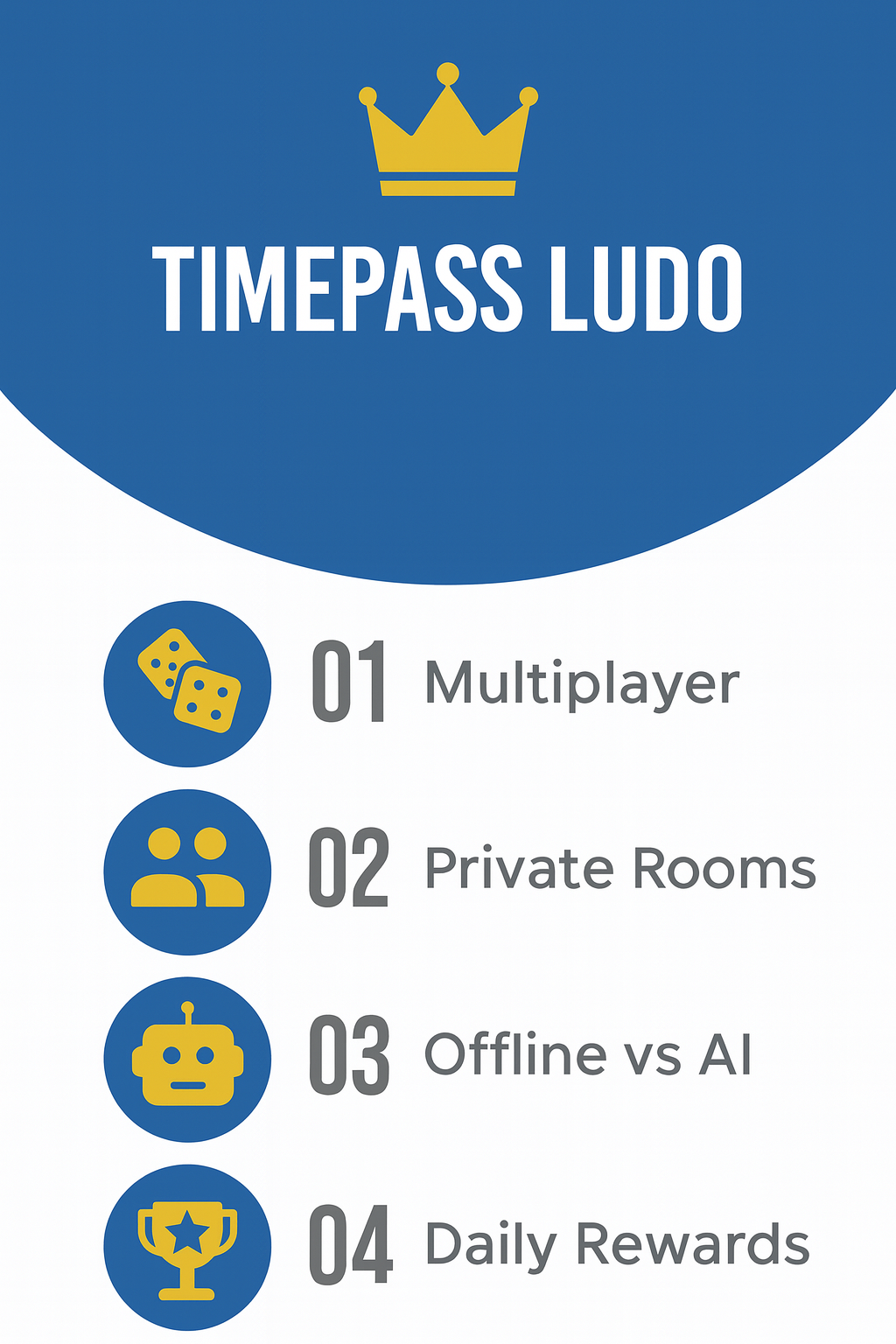 Timepass Ludo app screen - gameplay mockup